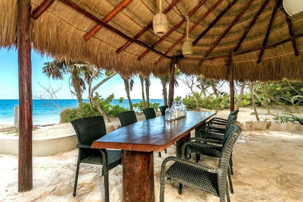 Luxury 5-Br Beachfront Home In Tulum Casa Sofia Gato Luaran gambar