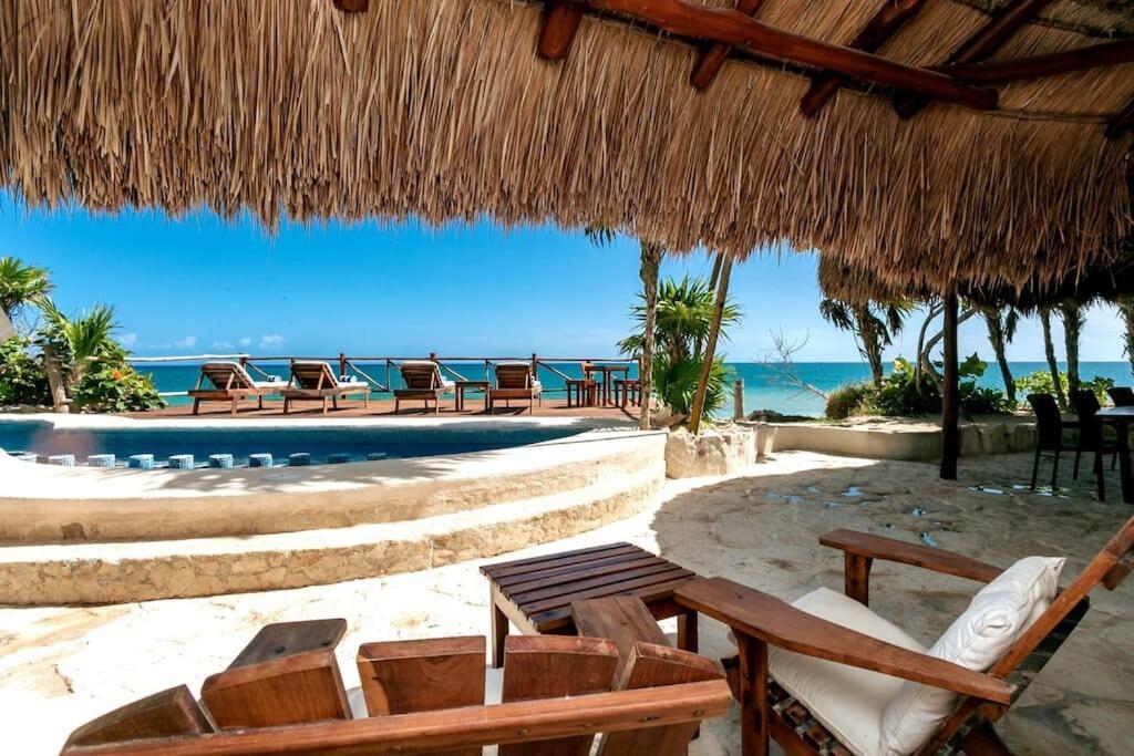 Luxury 5-Br Beachfront Home In Tulum Casa Sofia Gato Luaran gambar