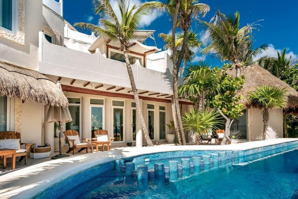 Luxury 5-Br Beachfront Home In Tulum Casa Sofia Gato Luaran gambar