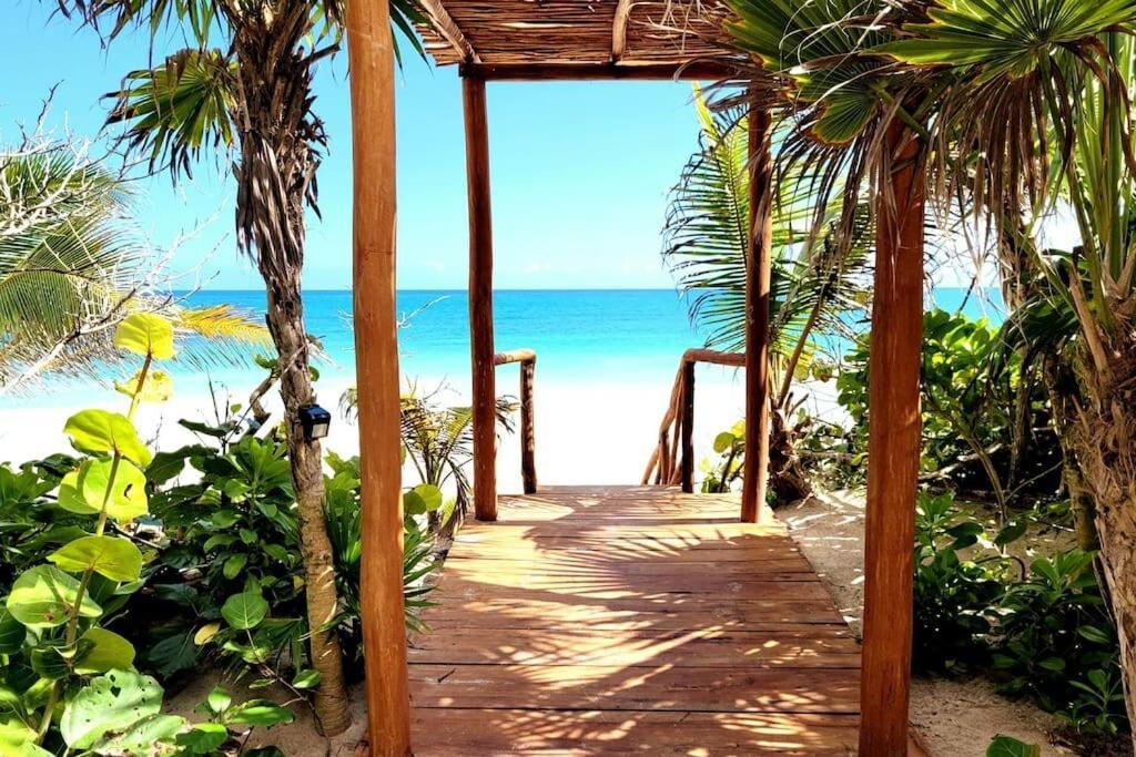 Luxury 5-Br Beachfront Home In Tulum Casa Sofia Gato Luaran gambar