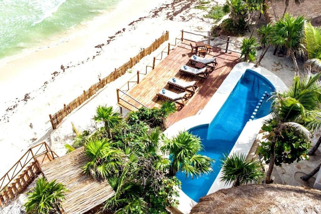 Luxury 5-Br Beachfront Home In Tulum Casa Sofia Gato Luaran gambar